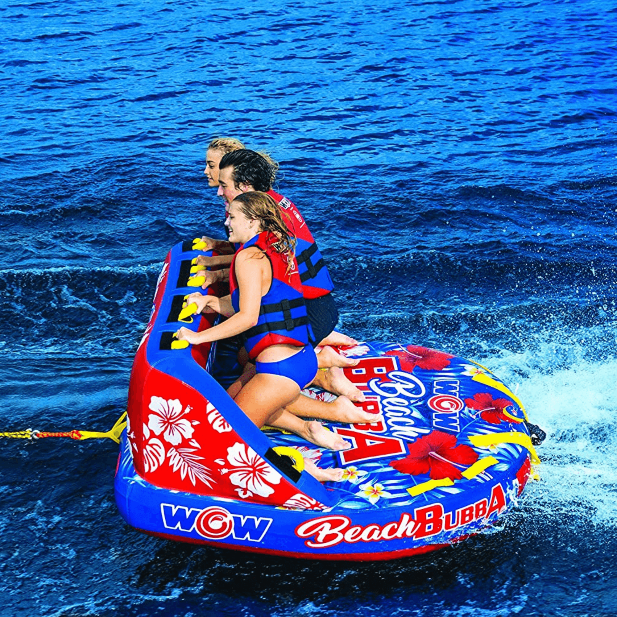 WOW Watersports Beach Bubba 3 Person 3P Towable w Webbing Foam Handles