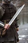 Custom Handmade Viking Seax Knife with Leather Sheath