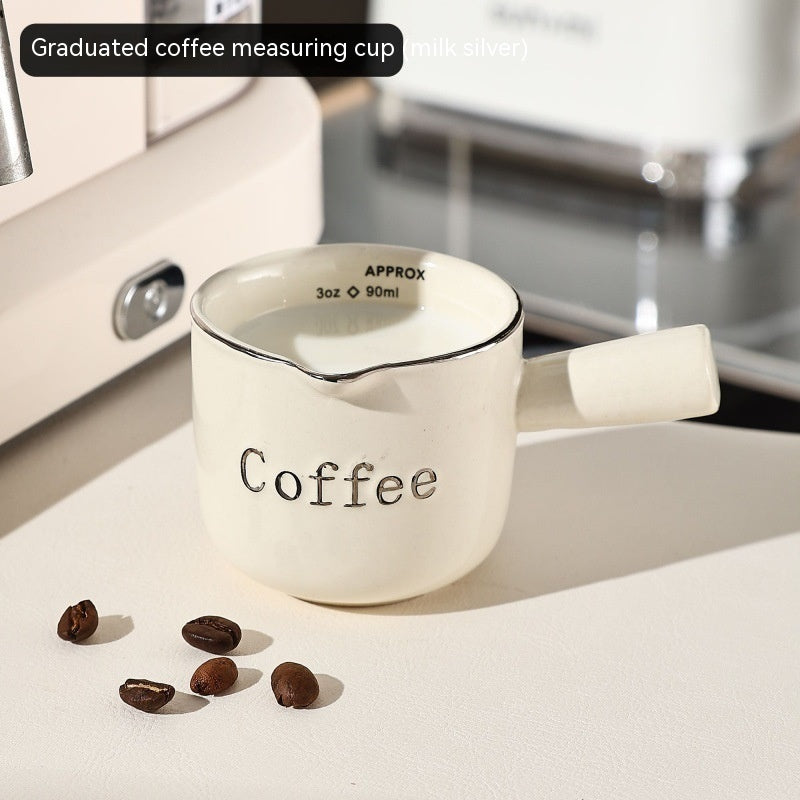 Espresso Measuring Cup with Scale - Ceramic Coffee Measuring Cup