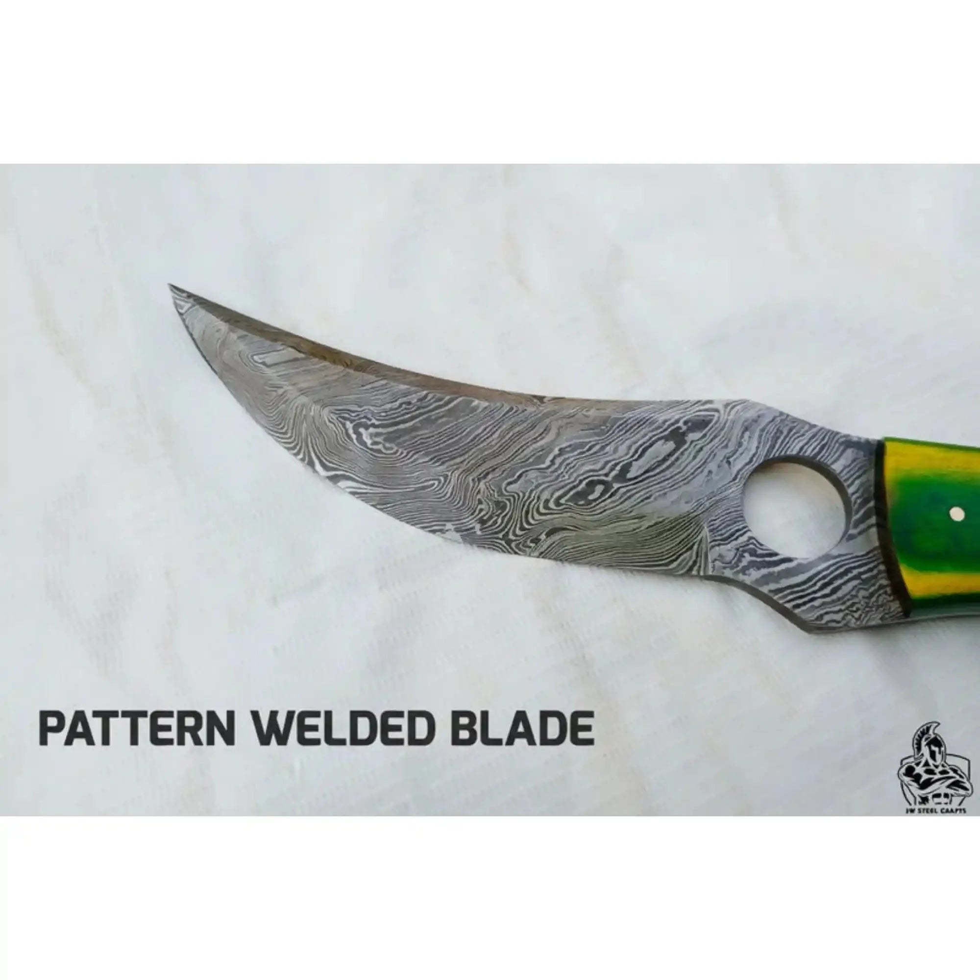 Damascus Hunting Knife 8.5” Fixed Blade