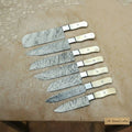 Damascus Master Chef Knife Set with Butcher Cleaver & Precision Prep Blades