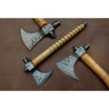 Damascus Pipe Axe 19 Inch Ash Wood Handle | Hand Forged Tomahawk Smoking Axe | JW SteelCrafts