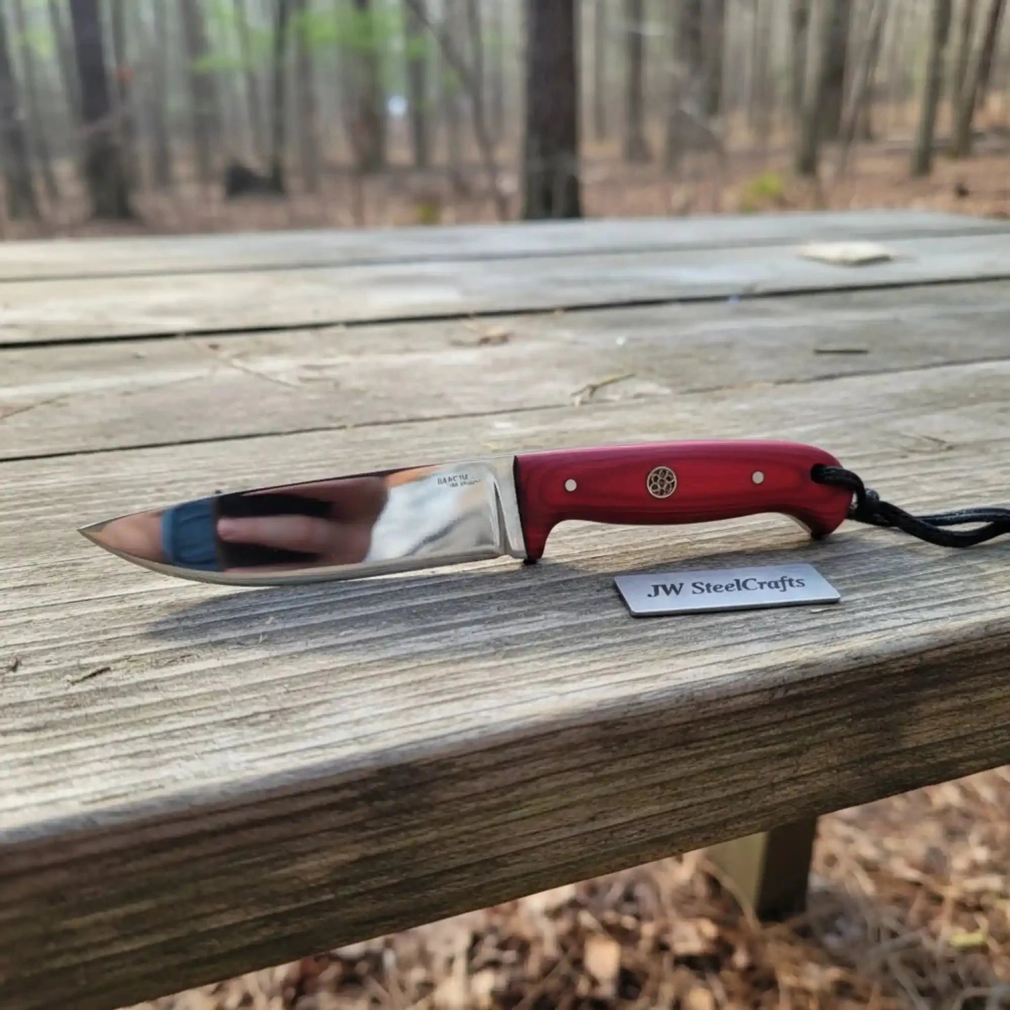 Damascus Steel Hunting Knife – Multiple Handle Colors | JW SteelCrafts