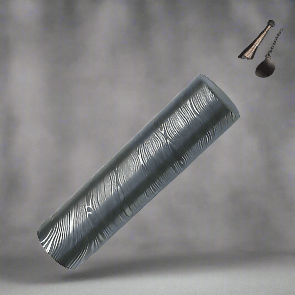 Damascus Steel Rod – 5” Length | Ideal for Ring Making, Knife Crafting & Custom Projects