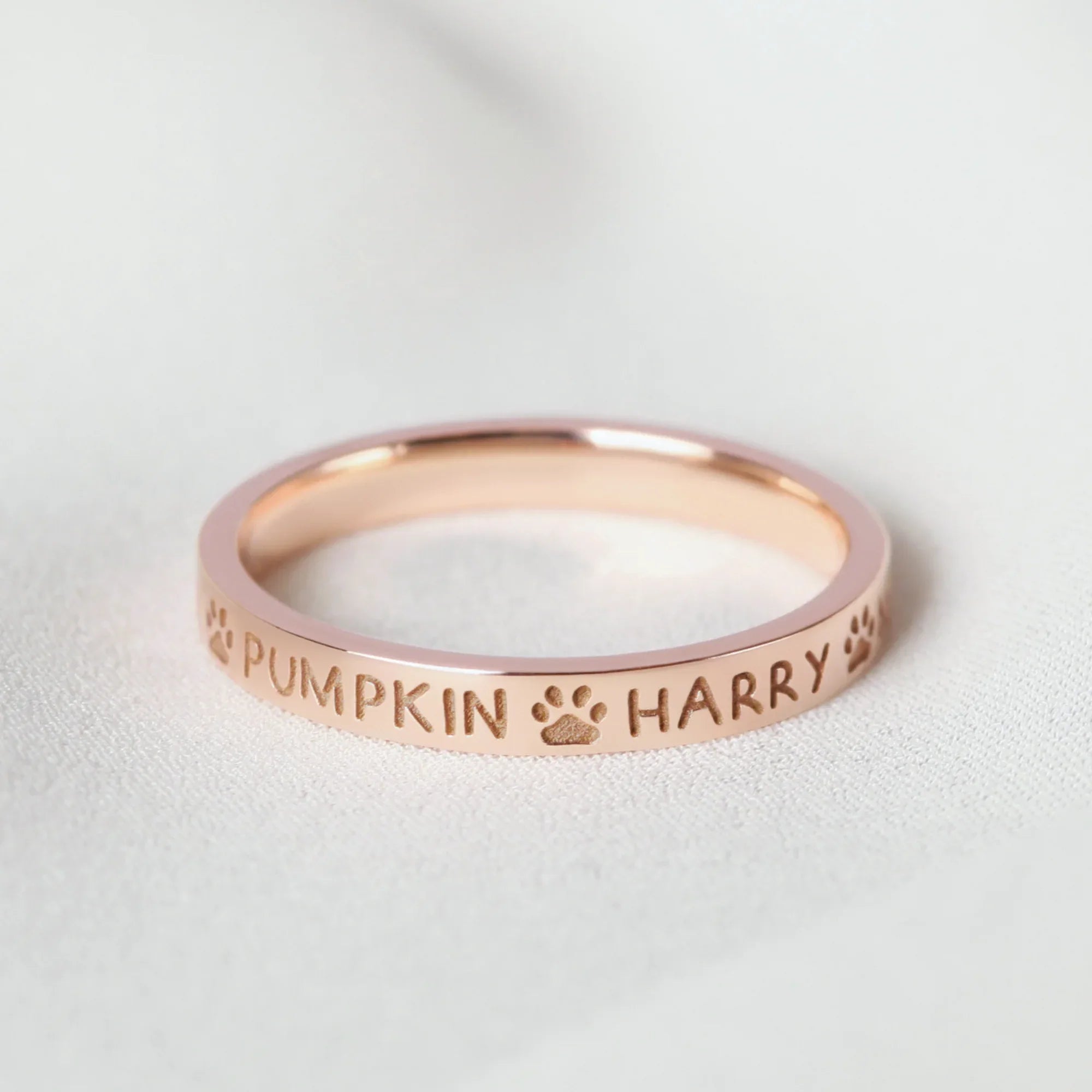 Dog Name Ring, Dog Mom Gift, Memorial Pet Gift, Custom Pet Names Ring