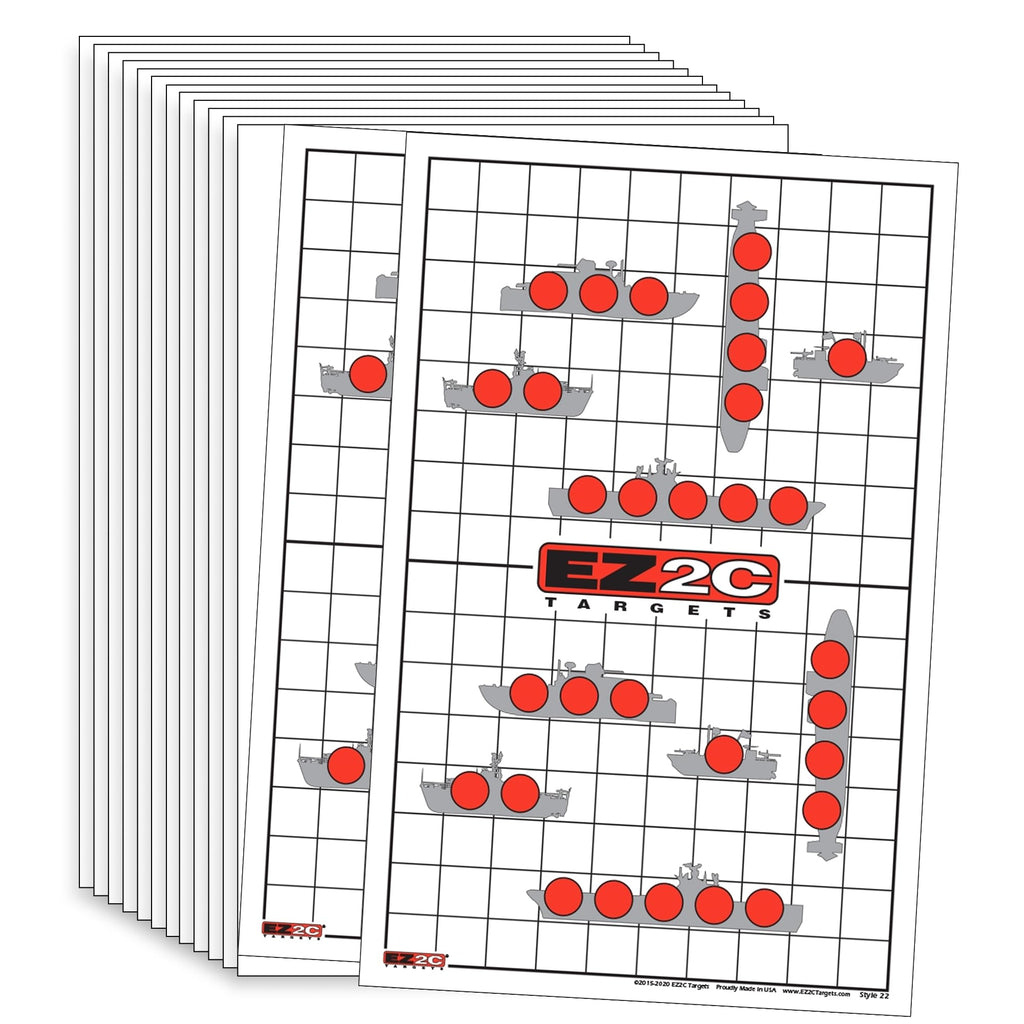 EZ2C Four Fun Game Styles: Paper Targets Shooting Range 11"x17" USA MADE