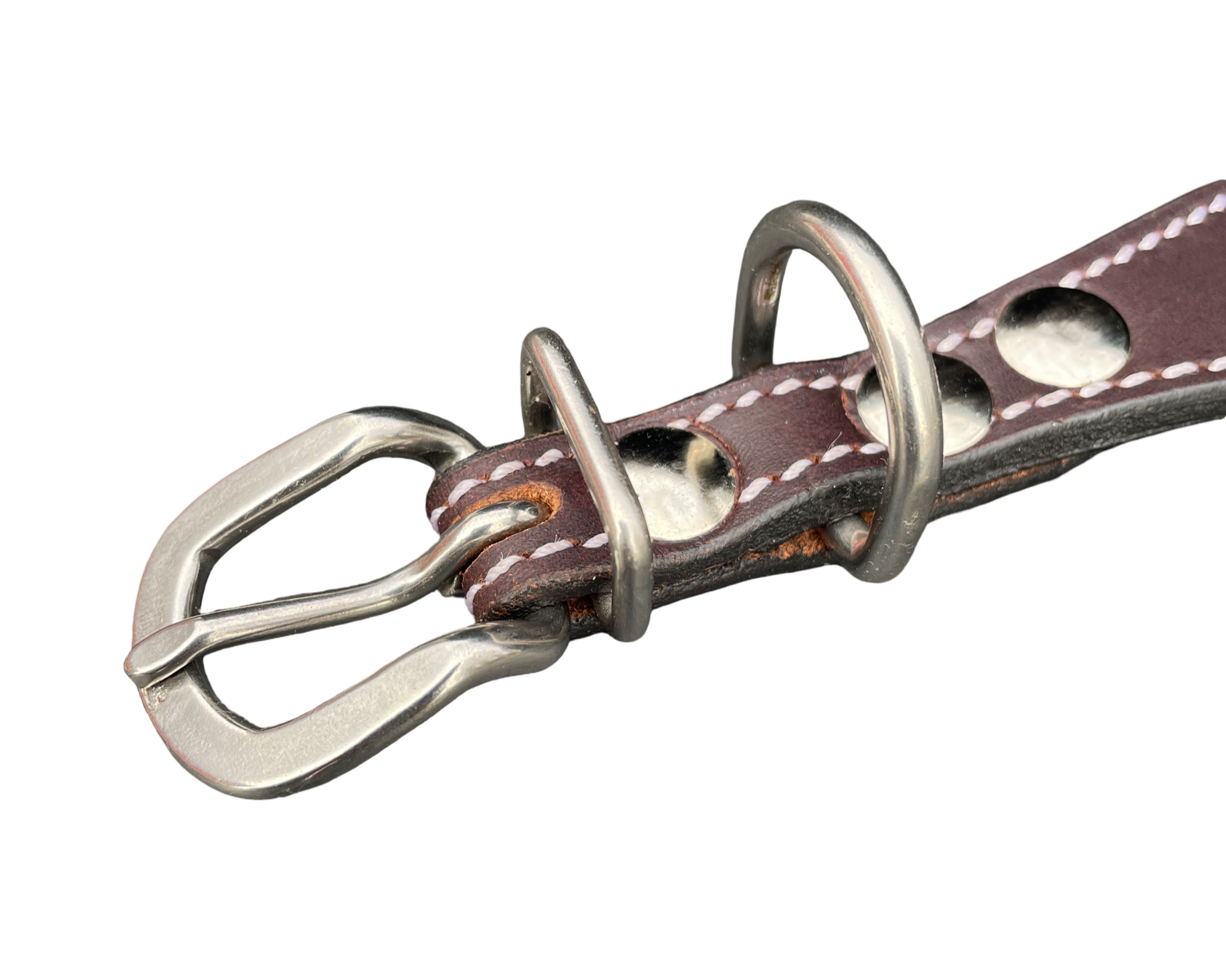 Epic Padded Leather Dog Collar with Beaded Design C