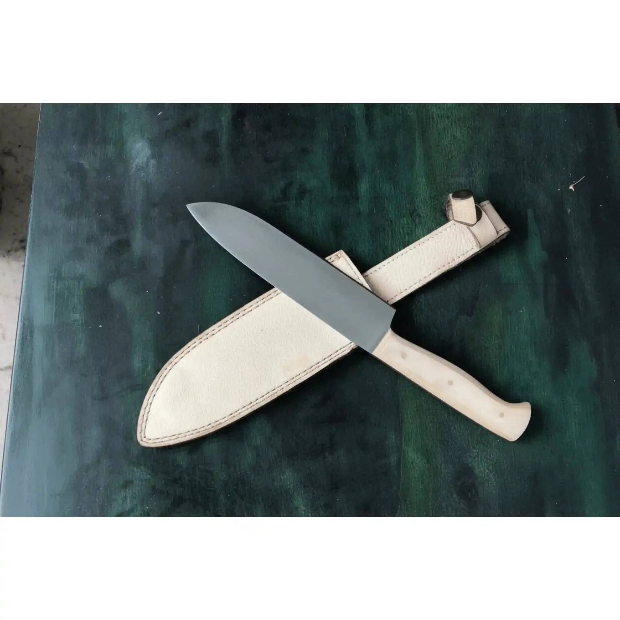 Drop Point Hunting Knife Micarta Handle Fixed Blade 13 Inch Overall