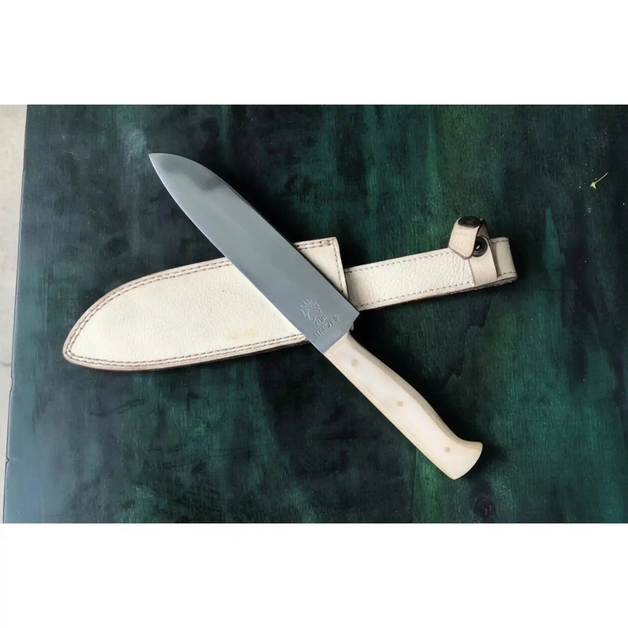 Drop Point Hunting Knife Micarta Handle Fixed Blade 13 Inch Overall