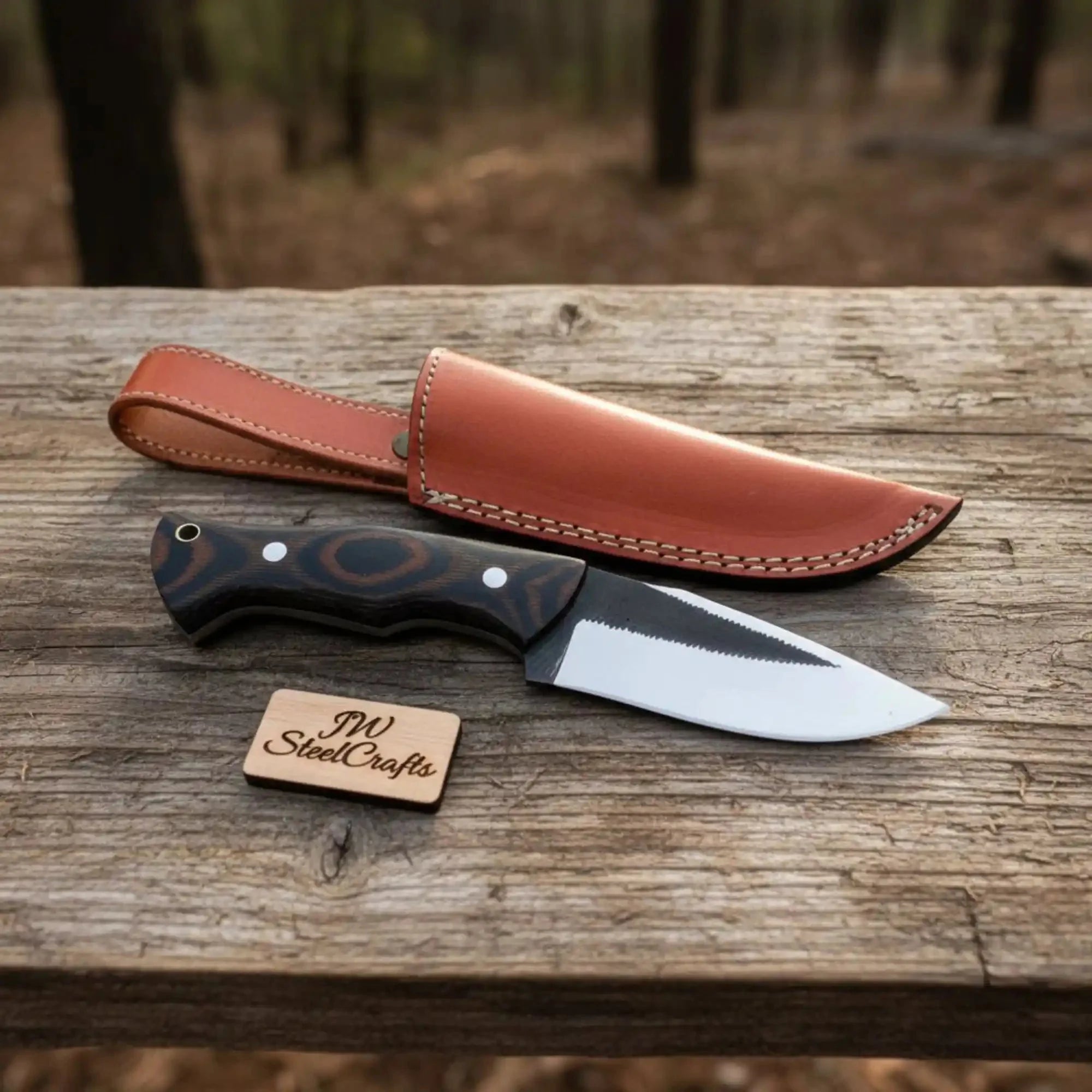 Drop Point Skinner Knife Damascus Steel Blade Rosewood Handle 4 Inch Fixed Blade Hunting Knife