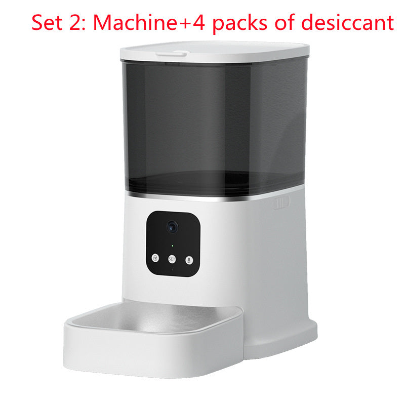 Pet Automatic Feeder Large Capacity Smart Voice Recorder APP Control Timer Feeding Cat Dog Food Dispenser With WiFi Pet Bo