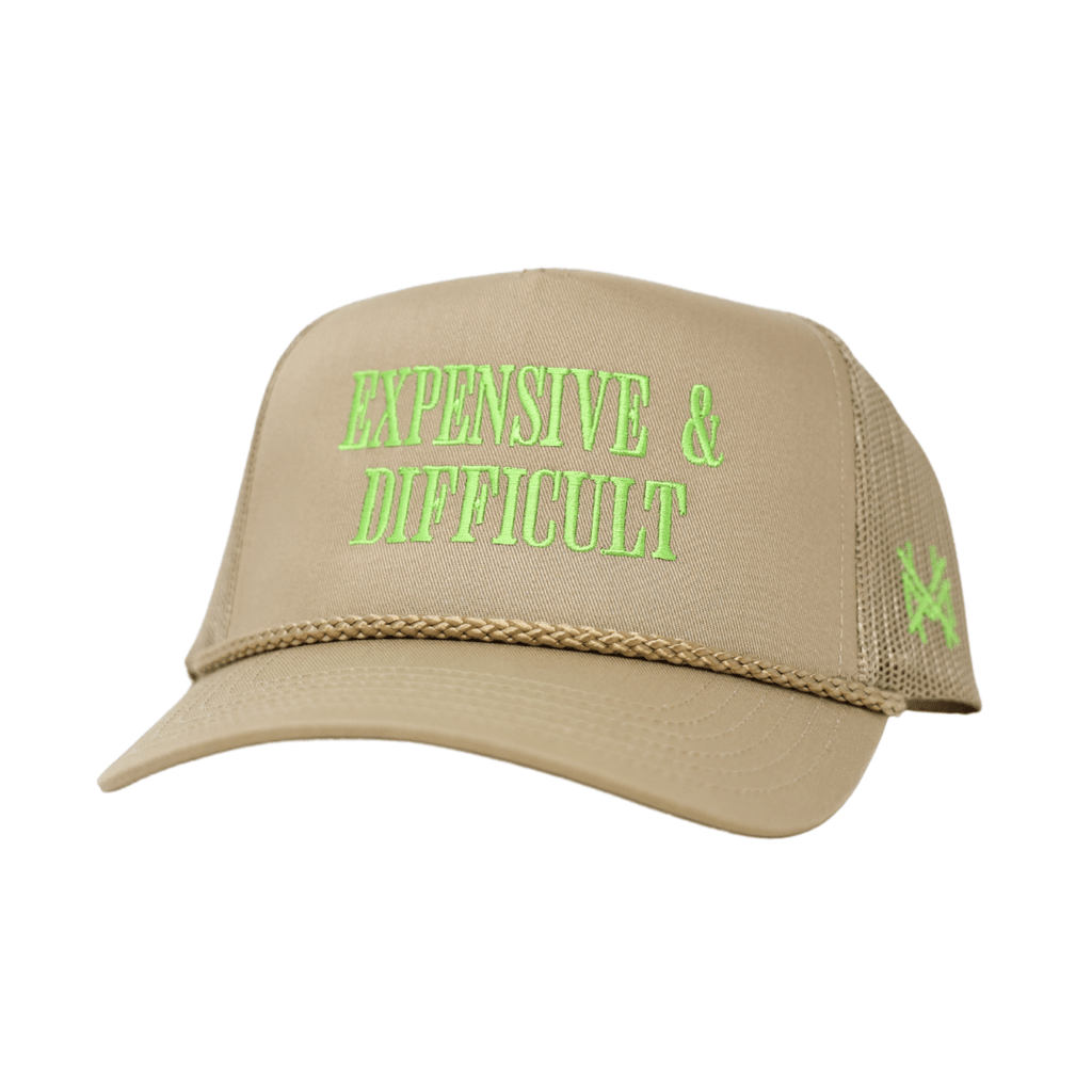 Expensive & Difficult Snapback Hat - Embroidered Trucker Cap