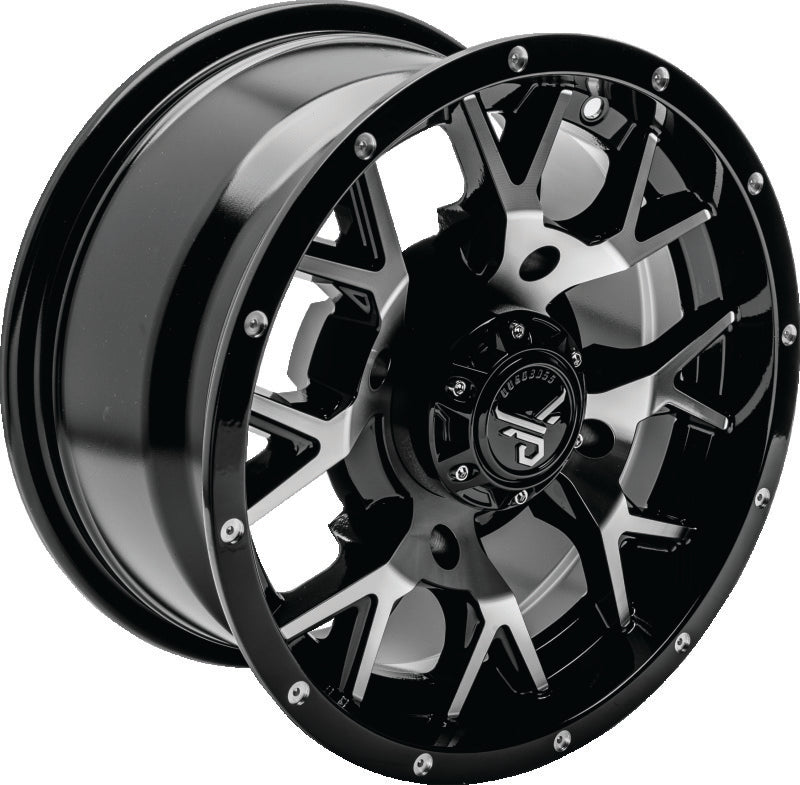 QuadBoss, QuadBoss Barbwire 14x7 Aluminum Wheel with 5+2 Offset for Powersports Vehicles (Part #608573)