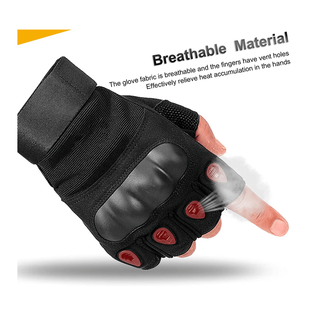 JupiterGear Tactical Military Fingerless Airsoft Gloves for Outdoor Sports, Paintball, and Motorcycling