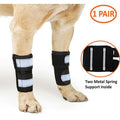 NeoAlly Dog Front Leg Brace with Reflective Straps - Metal Spring Inserts for Carpal Support (Pair)