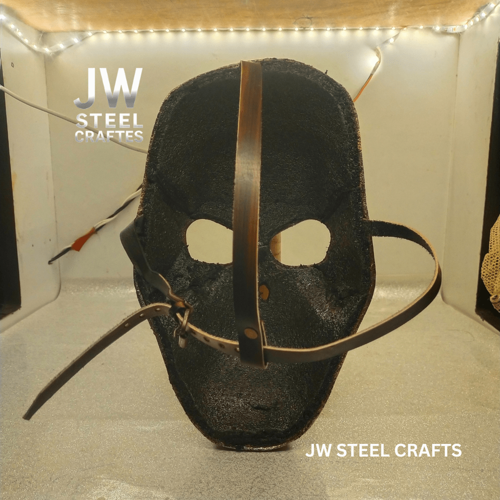 Handcrafted Metallic Skull Mask – Copper, Antique Gold & Chrome Finish Variations