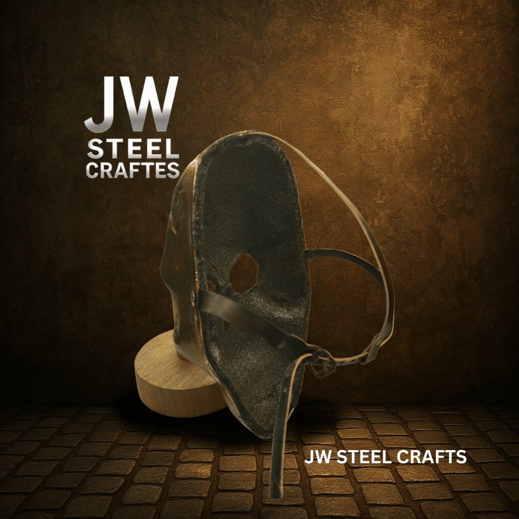 Handcrafted Metallic Skull Mask – Copper, Antique Gold & Chrome Finish Variations