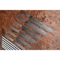 Handmade Damascus Chef Knife Blank Set of 6, Full Tang Kitchen Blade Blanks, Forged Damascus Steel Knife Making Blades, Custom Knife Supply Set