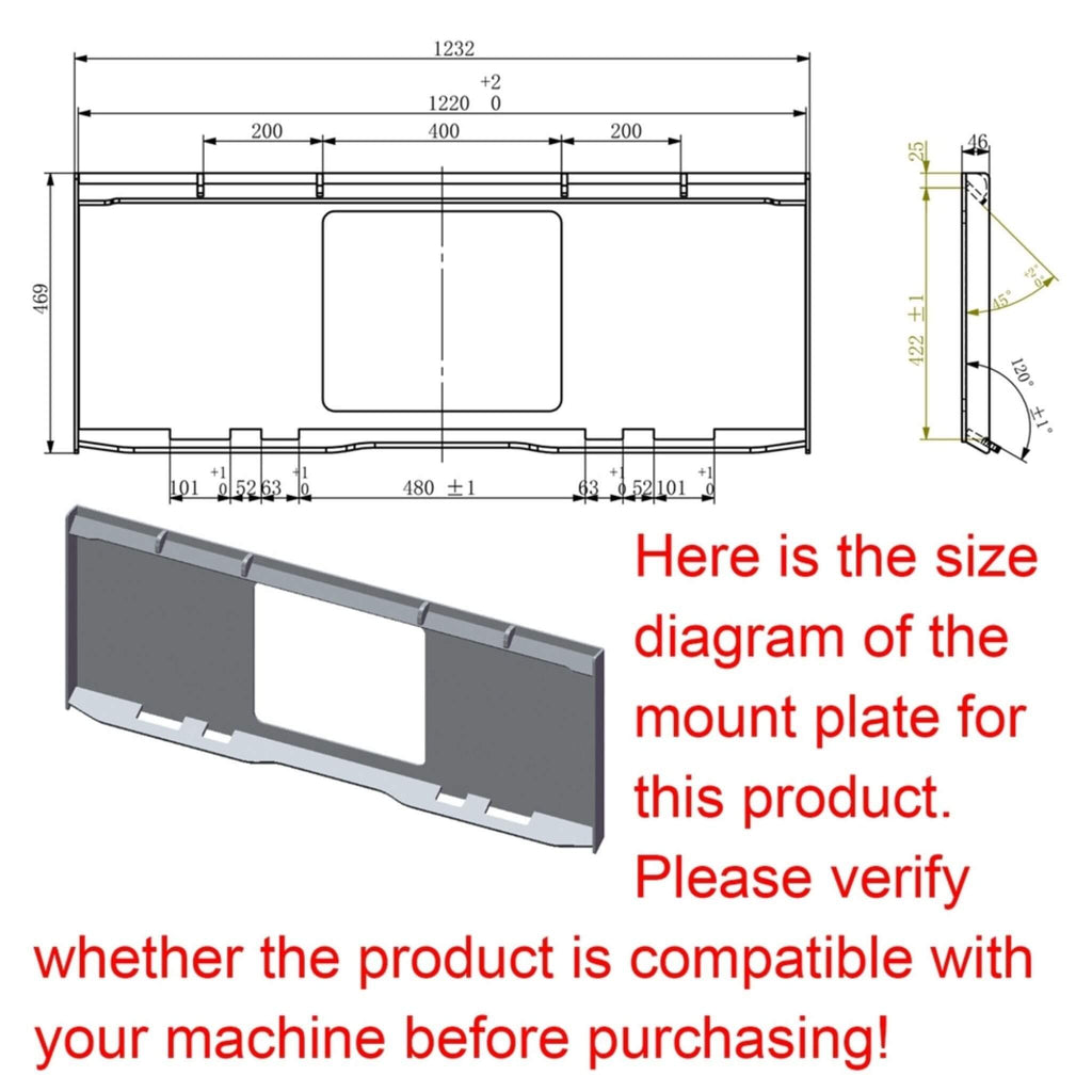 Heavy-Duty 84-Inch Snow Plow Attachment With Dozer Blade (SAK55703)