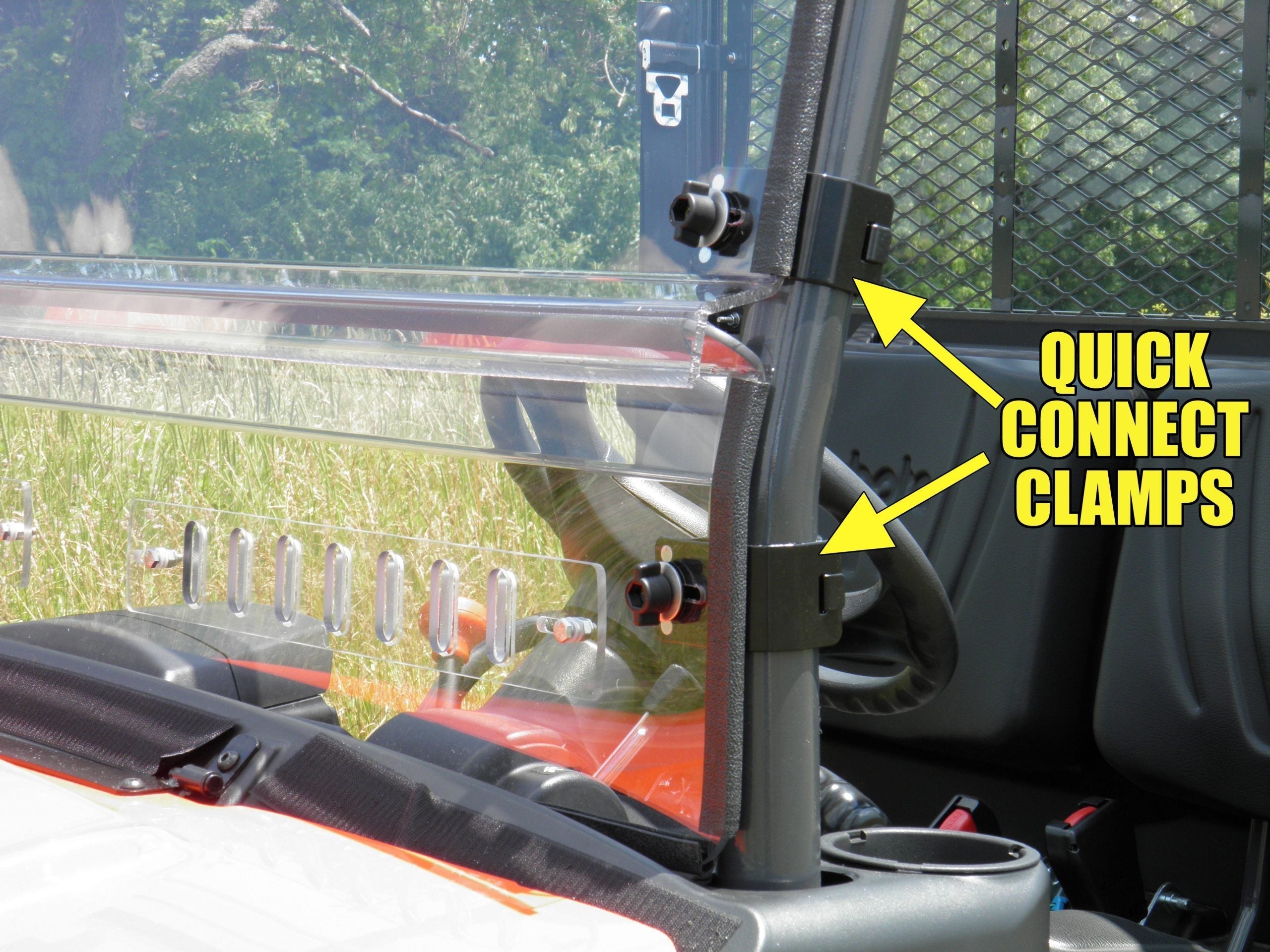 HiSun 800 - 1 pc Scratch-Resistant Windshield w/Clamp and Vent Options