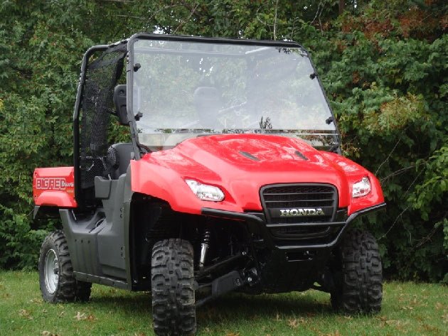 Honda Big Red - 1 Pc Scratch-Resistant Windshield with Vent and Clamp Options