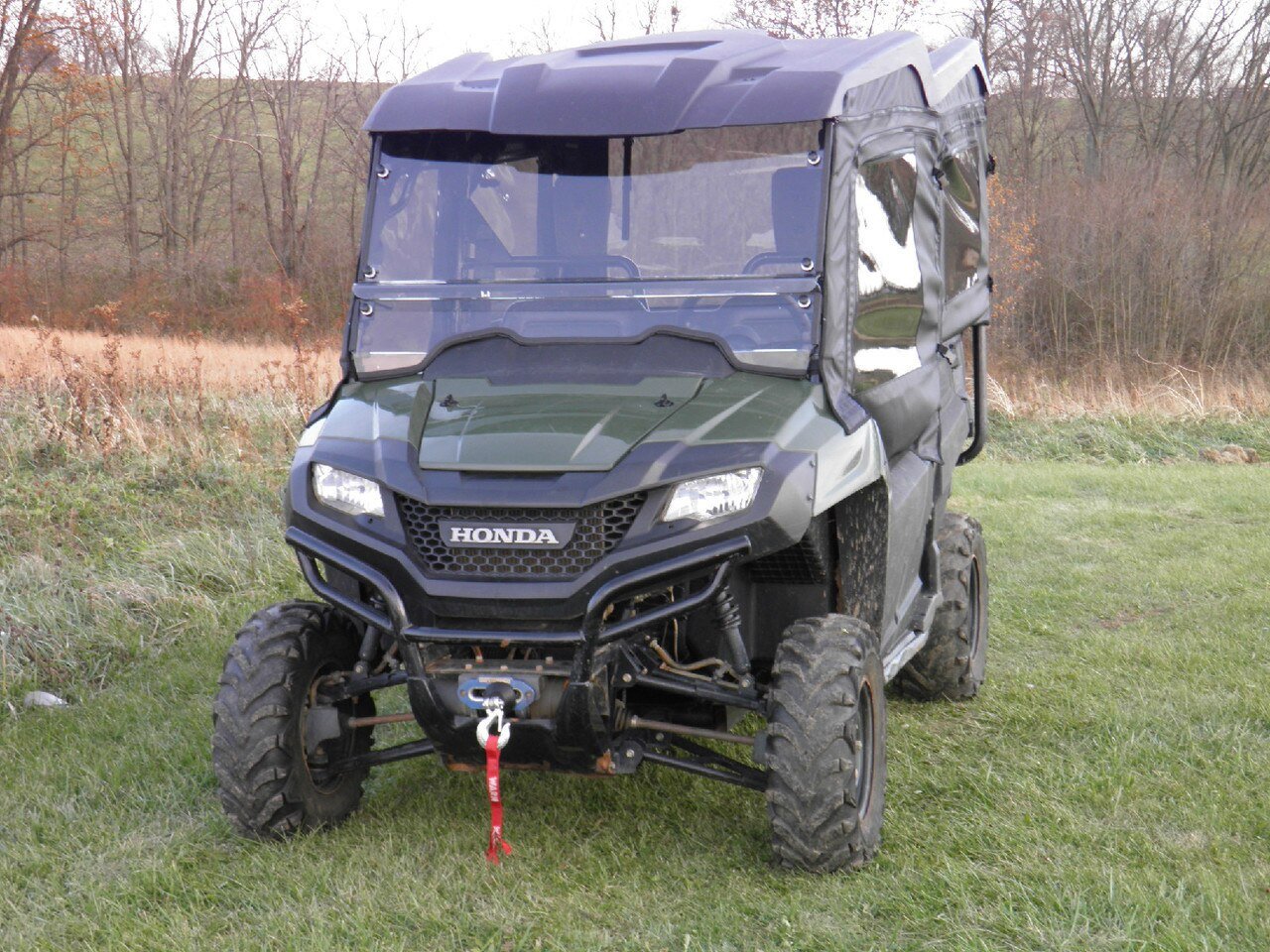 Honda Pioneer 700 4-Seater - 2 Pc Windshield with Clamp, Vent, and Hard Coat Options