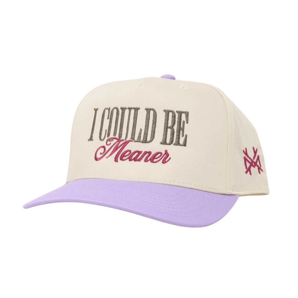 I Could Be Meaner Snapback Hat - Embroidered Statement Cap