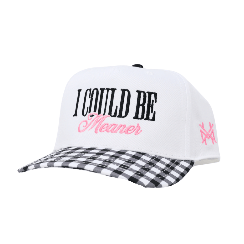 I Could Be Meaner Snapback Hat - Embroidered Statement Cap