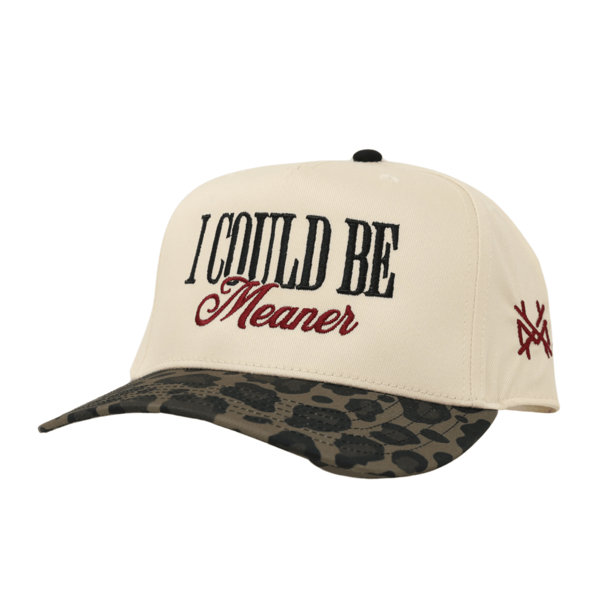 I Could Be Meaner Snapback Hat - Embroidered Statement Cap