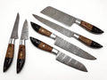 Custom Handmade Damascus Steel Chef Knife – 13” with Pakka Wood or Resin Handle, Steel Bolster & Leather Roll
