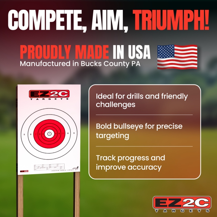 EZ2C Targets Style 12: Paper Shooting Targets for B16 11"x17" USA MADE