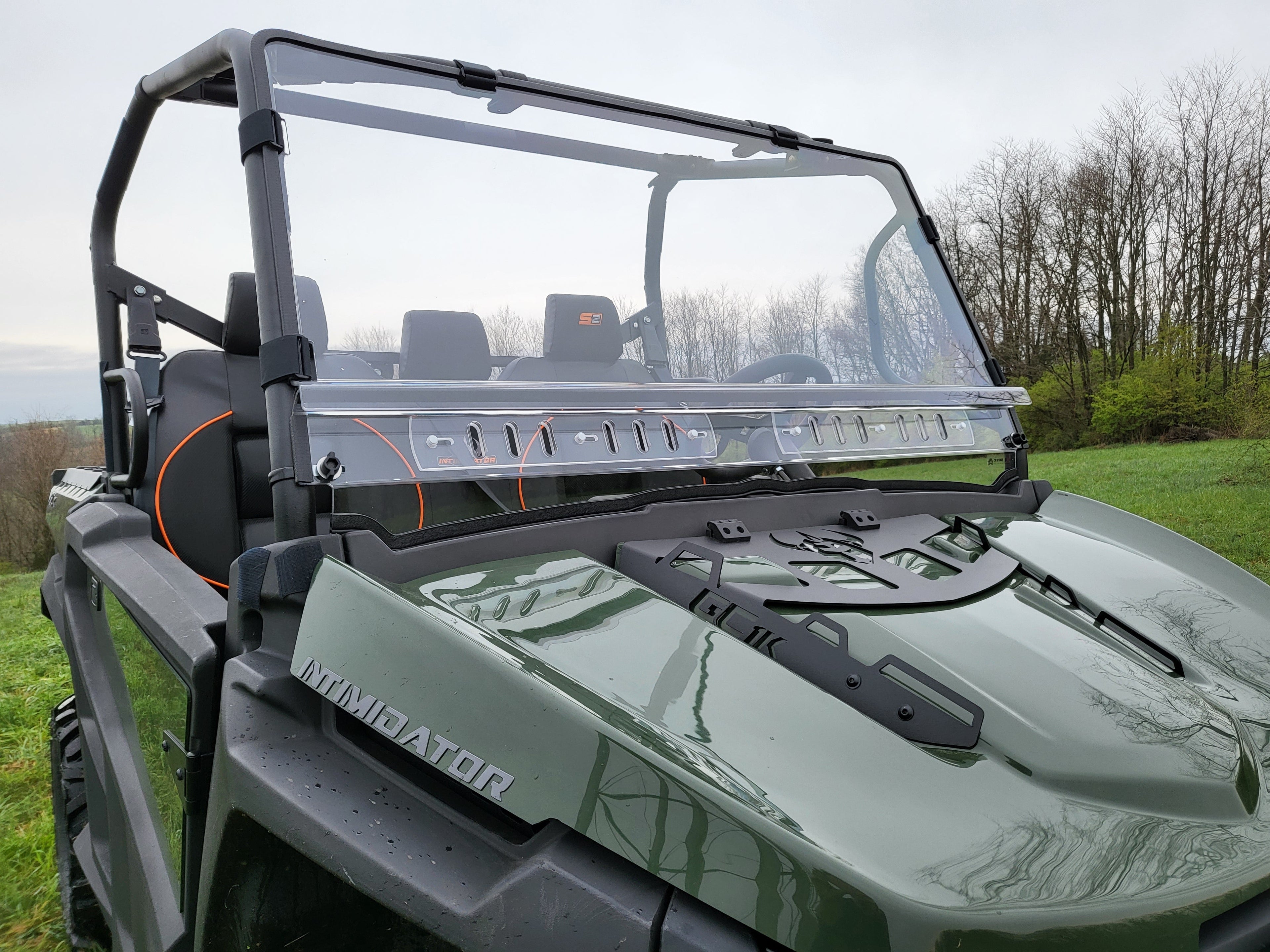 Intimidator GC1K 3-Seater - 2 Pc Windshield with Vent, Clamp, and Hard Coat Options