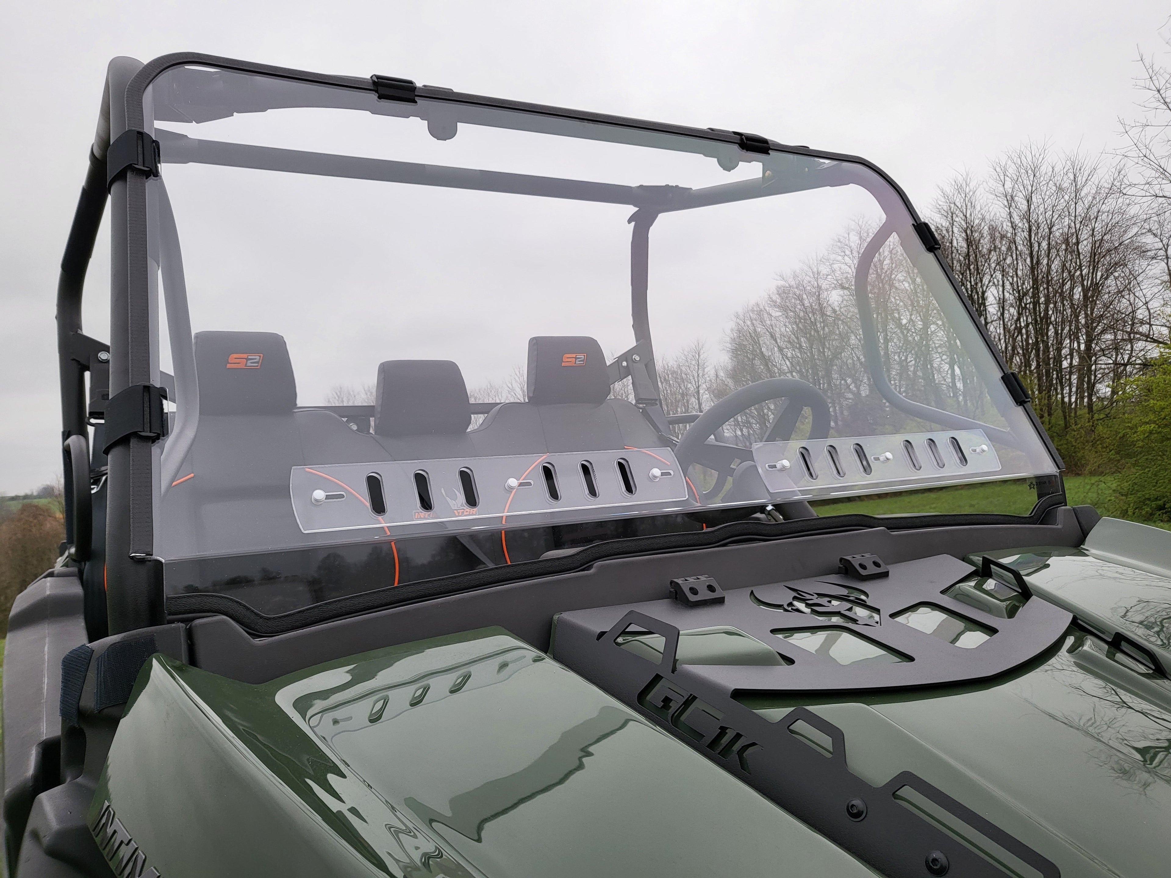 Intimidator GC1K 3-Seater - 1 Pc Windshield with Vent, Clamp, and Hard Coat Options