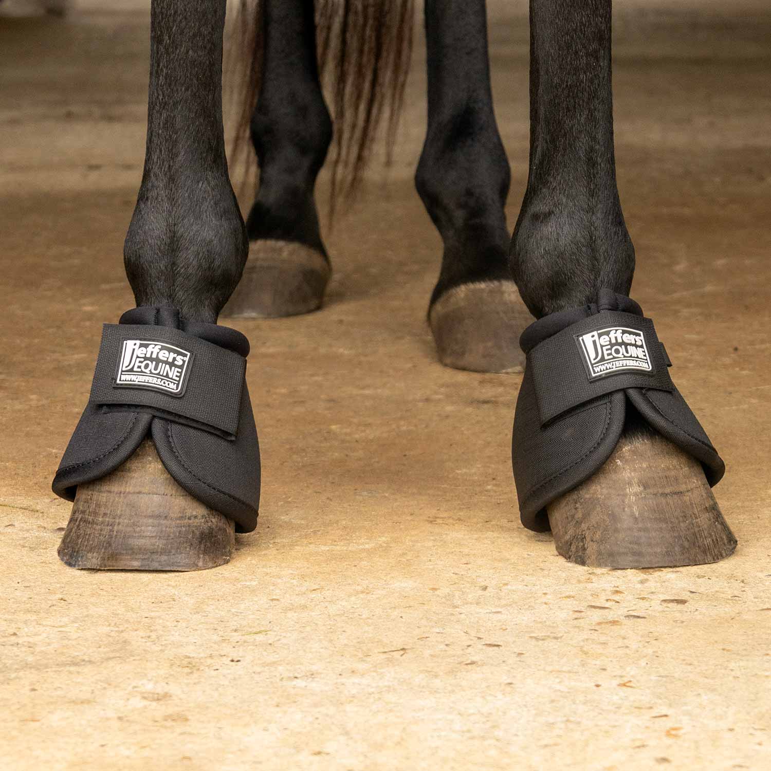 Jeffers No-Turn Bell Boots for Horses, Solid Colors, 2 ct