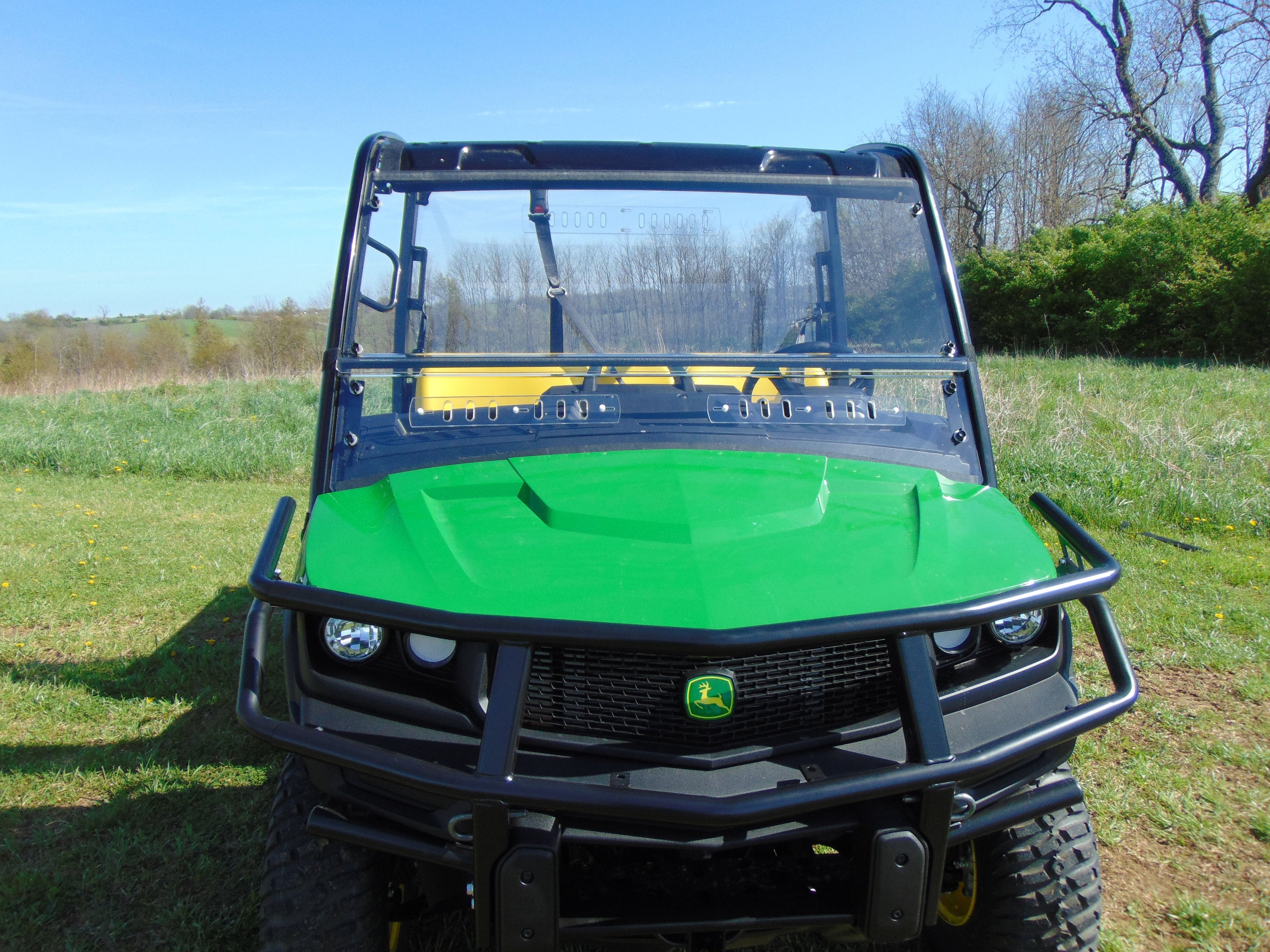 John Deere Gator 835/865 - 2 Pc Polycarb Windshield w/Vent and Hard Coat Options
