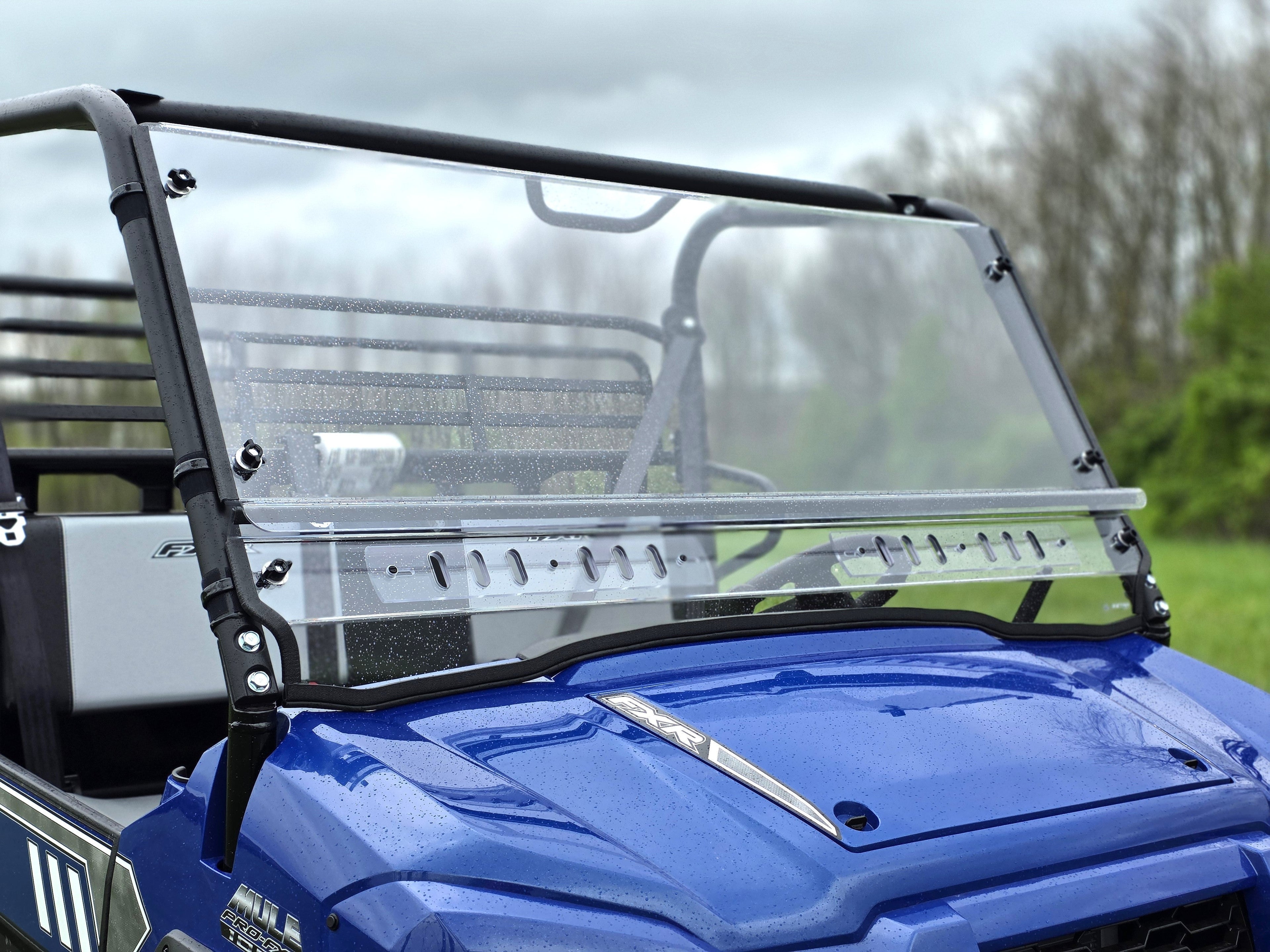 Kawasaki Pro FXR - 2 Pc General-Purpose Windshield with Vent/Clamp Options