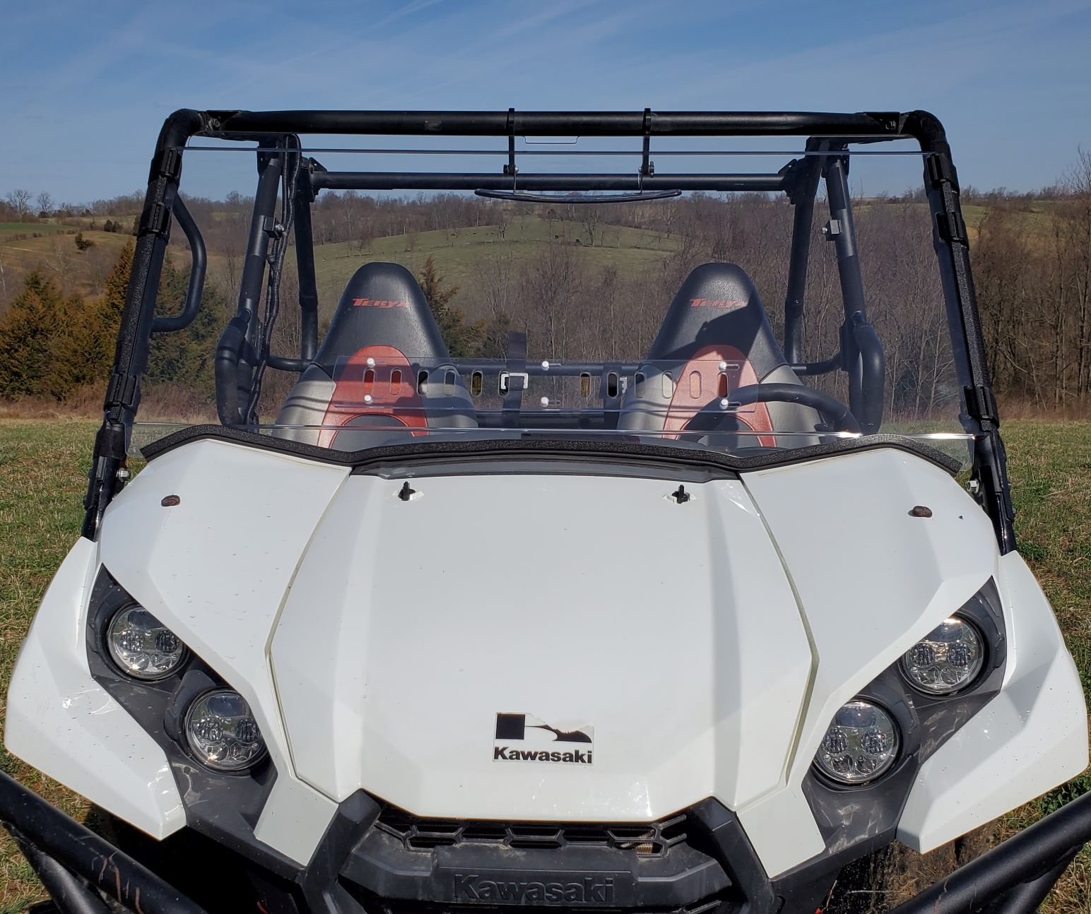 Kawasaki Teryx 800 - 1 Pc Windshield w/Clamp, Vent, and Hard Coat Options