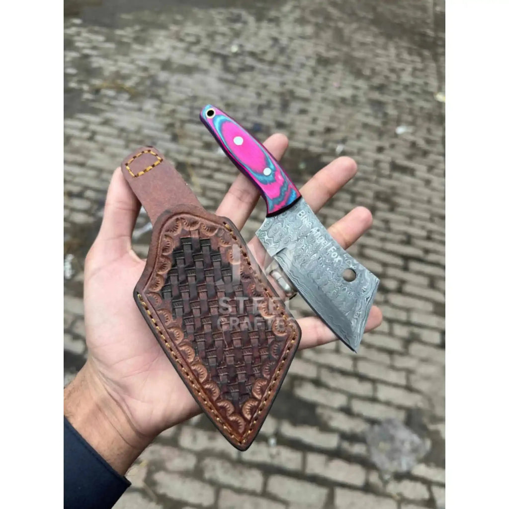 Ko-Bunka Knife Damascus Steel, Reverse Tanto