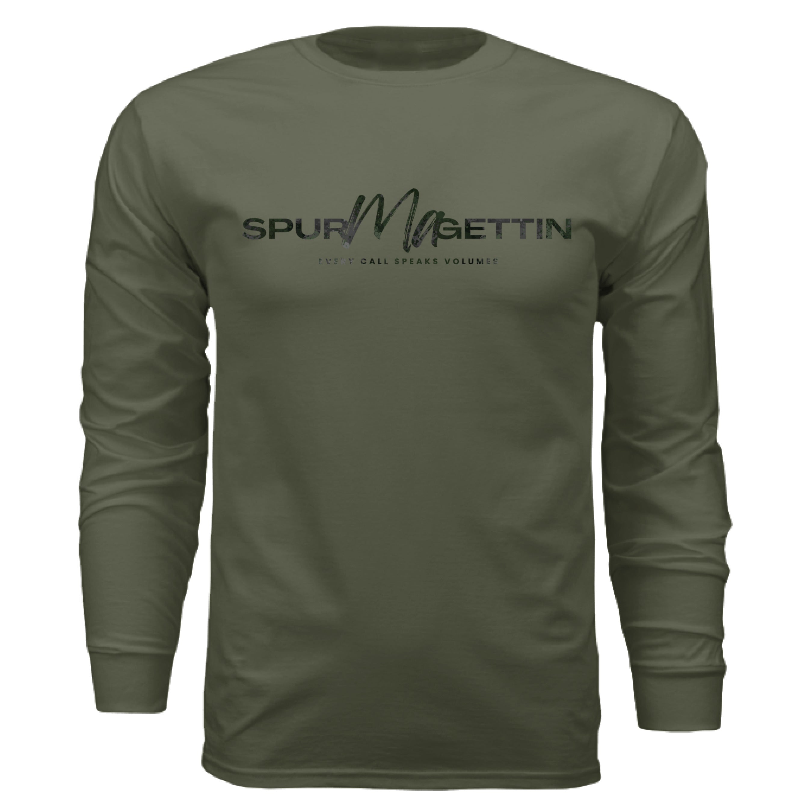 Verdant Splash Burst Camo Turkey Long Sleeve T-Shirt