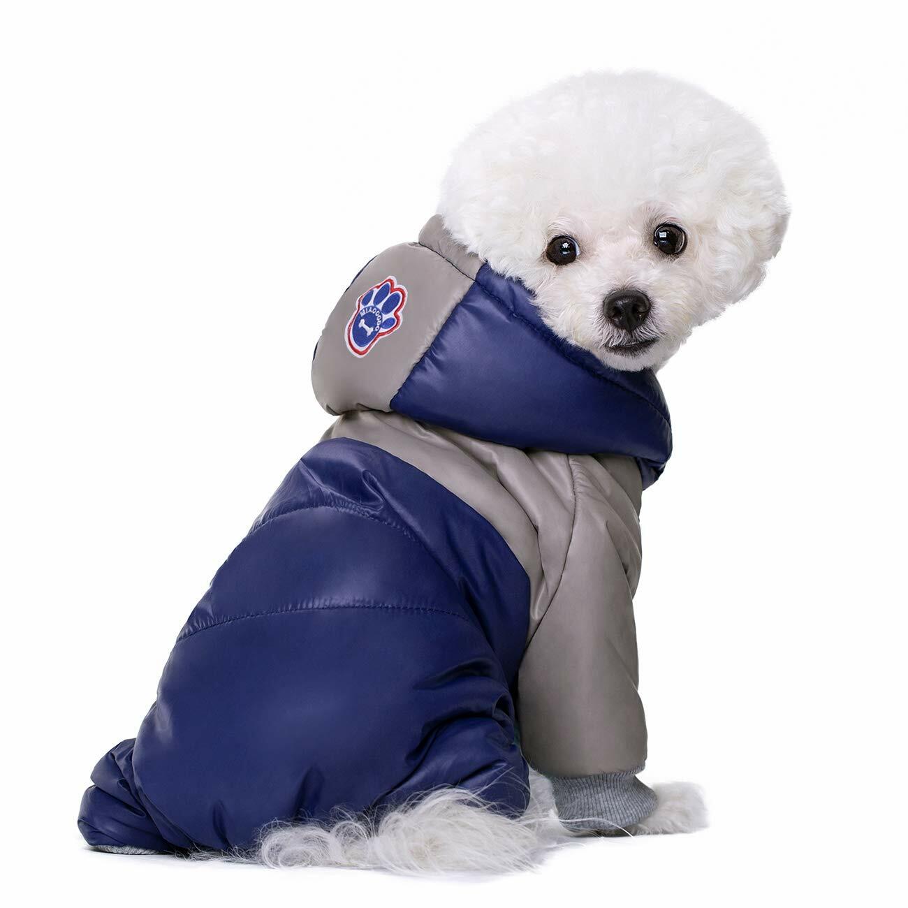 Miaododo Winter Dog Coat Hooded Cotton-Padded Pink Size XXL