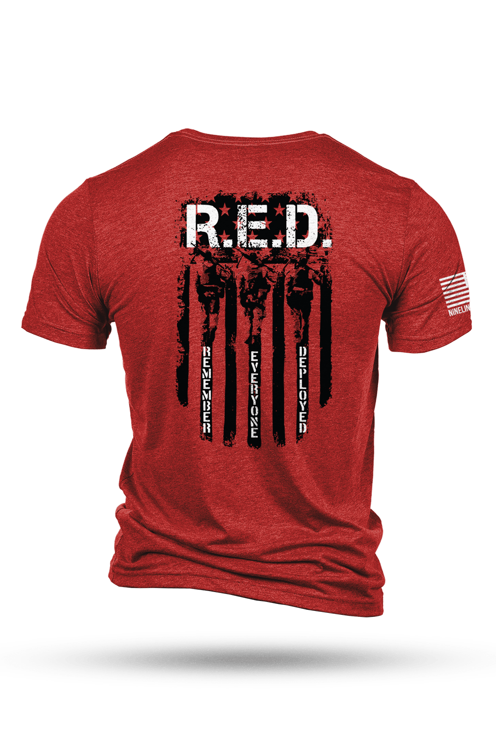 Tri-Blend T-Shirt - RED Remember Everyone Deployed