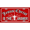 Jesus Christ Is The Answer Metal Novelty License Plate
