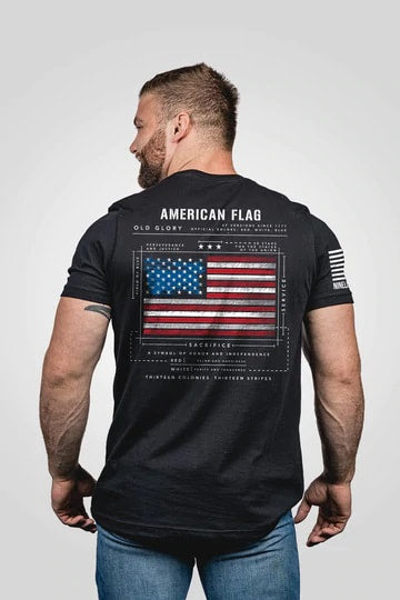 Men's T-Shirt - American Flag Schematic