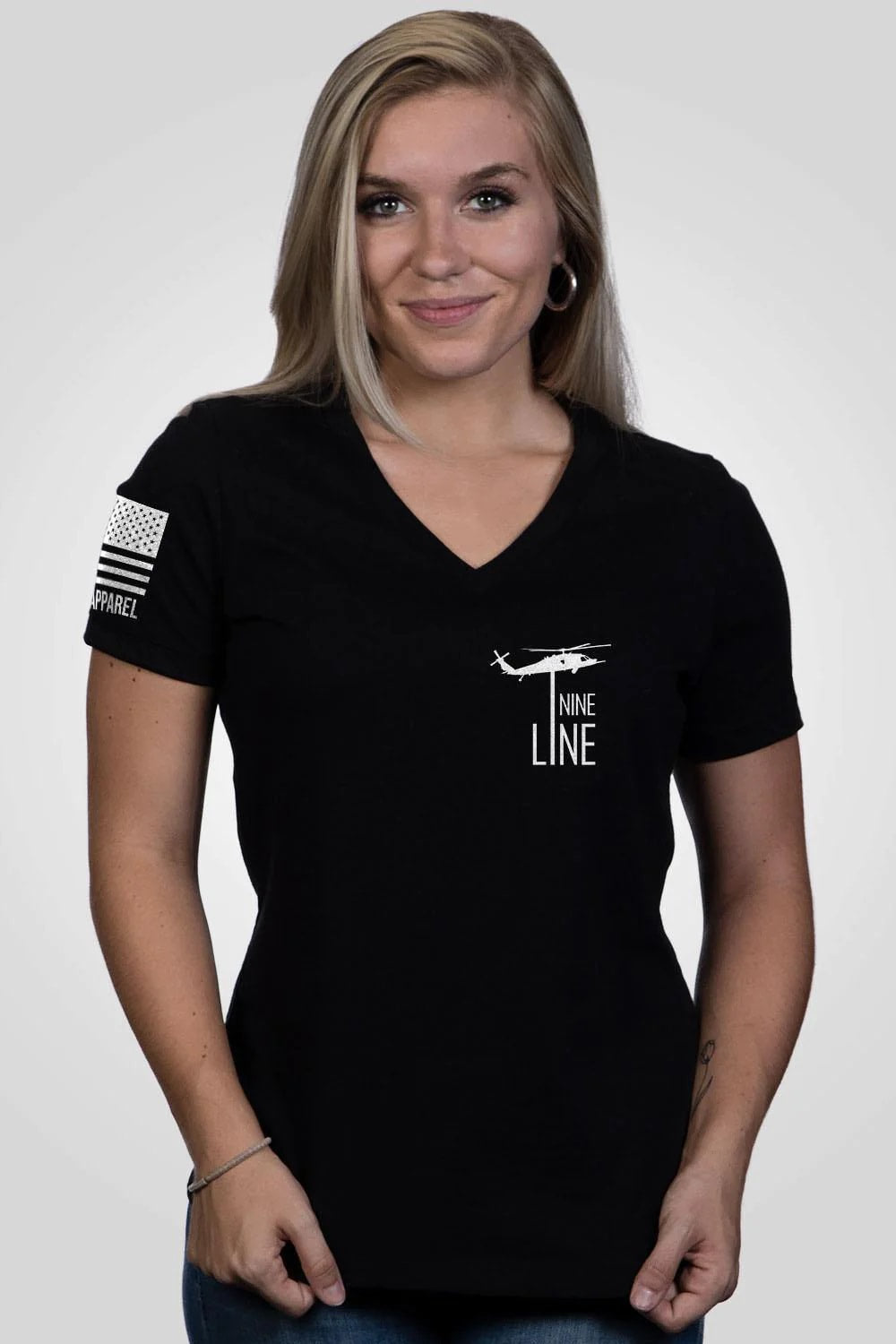 Women's Relaxed Fit V-Neck Shirt - America