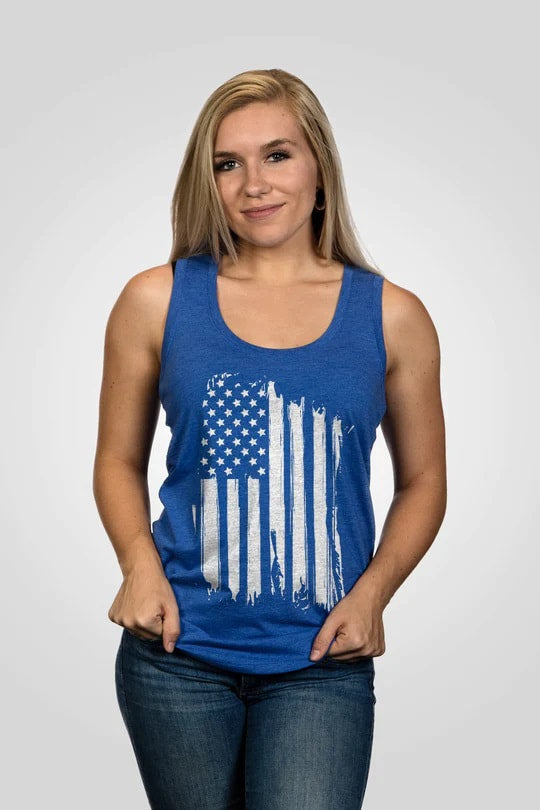 Women's Racerback Tank - America Blue