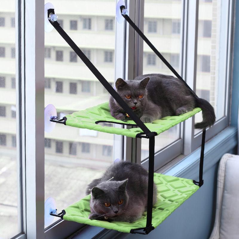 Pet Life ® 'Cat Laze'  Suction Cupped Dual-Leveled Kitty Cat Lounger