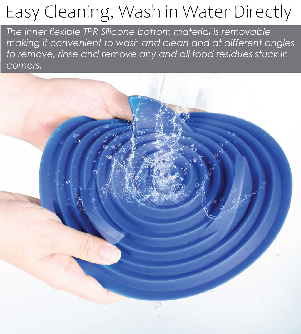 Pet Life ® 'Cirlicue' Shark Fin Shaped Modern Slow Feeding Pet Bowl
