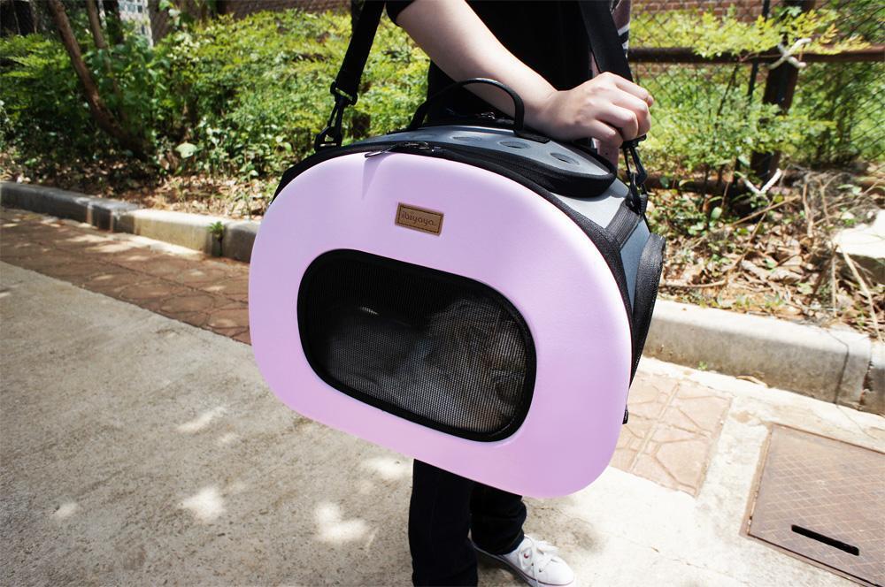 Pet Life ® 'Final Destination' Airline Approved 2-in-1 Tough-Shell Wheeled Collapsible Travel Fashion Pet Dog Carrier Crate