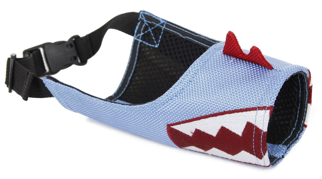 Pet Life ® 'Funimation' Animated Nylon Mesh Protective Travel Anti-Bark Dog Muzzle