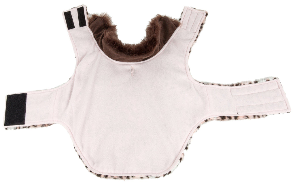 Pet Life ® Luxe 'Furracious' Cheetah Patterned Mink Designer Fashion Fur Dog Coat